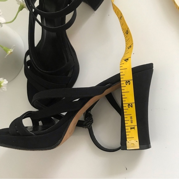 NINE WEST Womens Black Heeled Strappy Sandals Size 6.5 - Picture 10 of 13